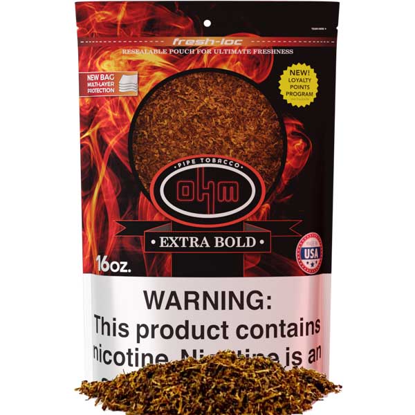 OHM Pipe Tobacco 1 lb (16oz) Natural & More Smoker's Outlet Online